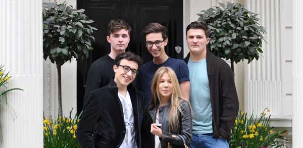 Students at Albemarle Independent College in Mayfair